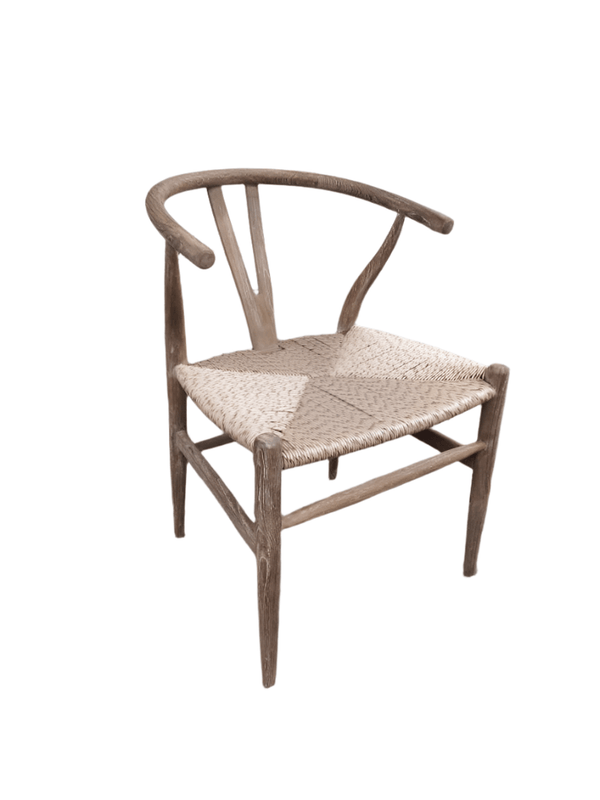 OUTDOOR WISHBONE NATURAL CHAIR - OLD PATINA - Padma's Plantation