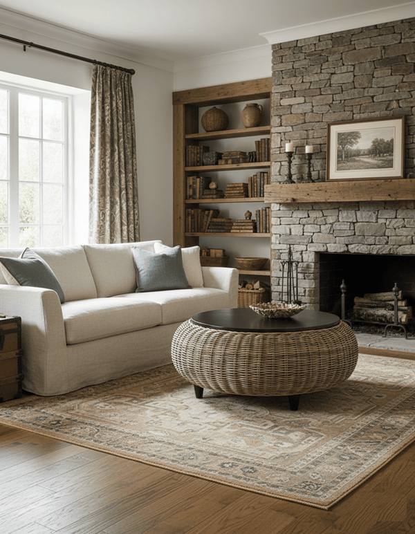 Paradise Ottoman - kubu - with Wood Top - Padma's Plantation