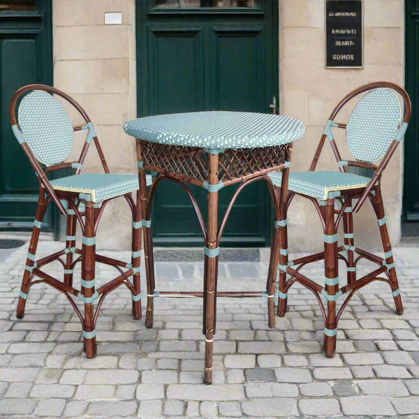 Paris Bistro Bar Table - Blue - Padma's Plantation