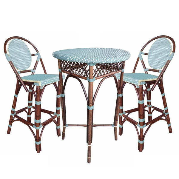 Paris Bistro Bar Table - Blue - Padma's Plantation