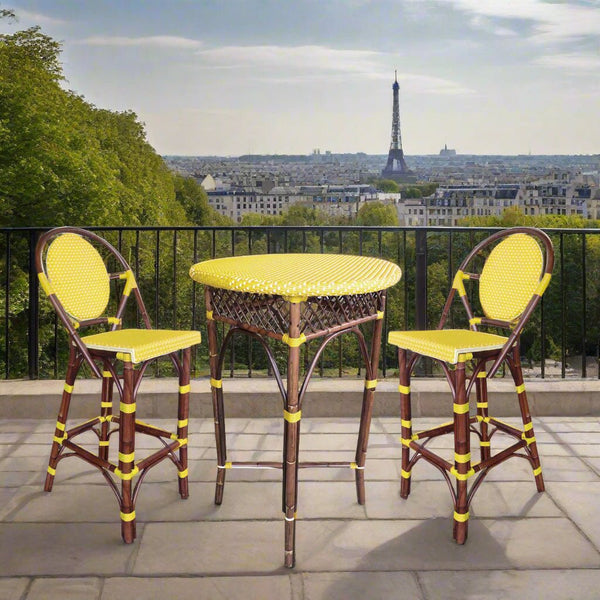 Paris Bistro Bar Table - Yellow - Padma's Plantation