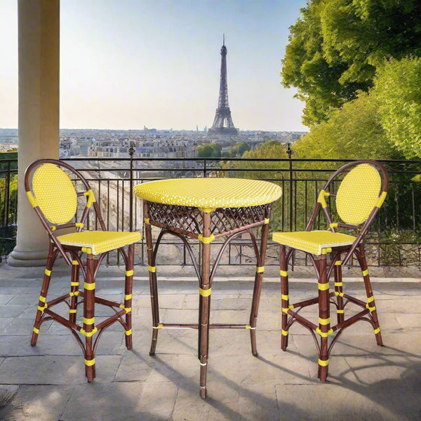Paris Bistro Bar Table - Yellow - Padma's Plantation