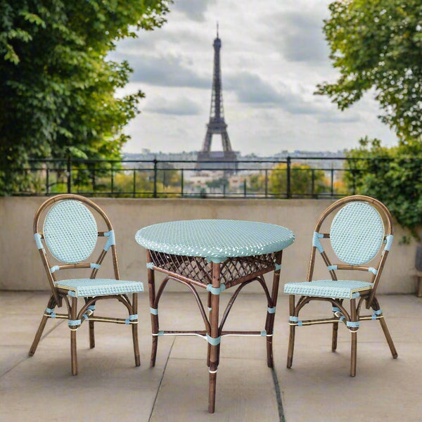 Paris Bistro Dining Table - Blue - Padma's Plantation