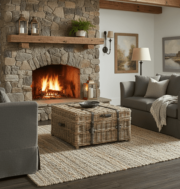 Woven Coffee Table Trunk - Kubu - Padma's Plantation