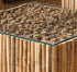 Bamboo Stick Bunching Table With Glass - Padma's Plantation