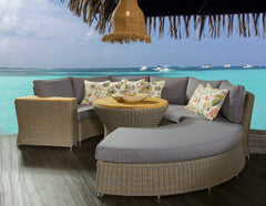 BARBADOS OUTDOOR ROUNDED SOFA - Padma's Plantation
