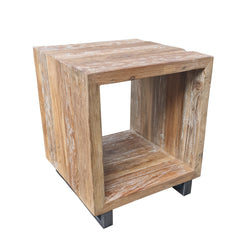 Diso Reclaimed Teak end table - Padma's Plantation