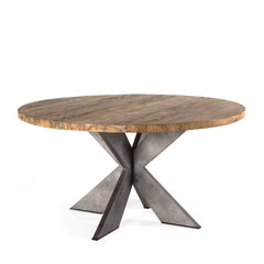 EMILY ROUND RECYCLED TEAK WOOD DINING TABLE - 59"