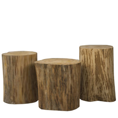 NATURAL TREE STUMP SIDE TABLE 15" / 17" / 19"