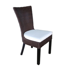 OUTDOOR DOMINICAN DINING CHAIR - COFFEE FINISH - SET OF 2