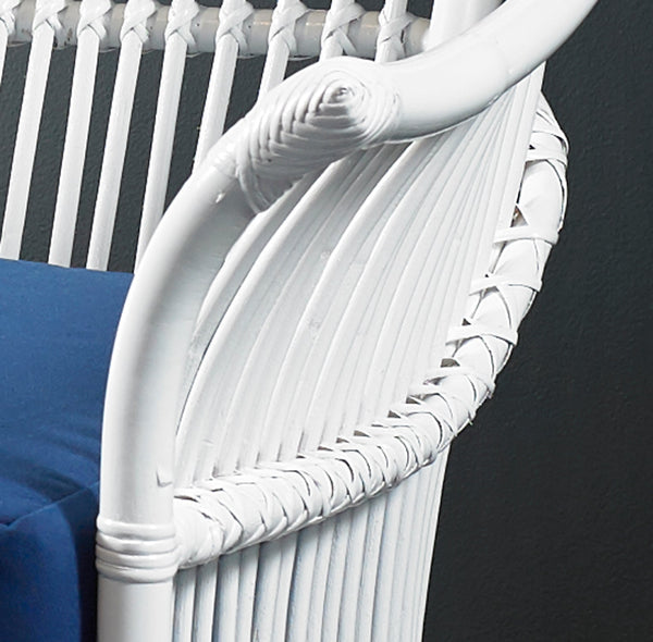 Palm Occasional Chair - White / Navy - Padma's Plantation