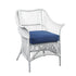 Palm Occasional Chair - White / Navy - Padma's Plantation