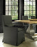 SANDSPUR BEACH ARM DINING CHAIR - WITH CASTERS - CHARCOAL GREY - Padma's Plantation