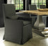 SANDSPUR BEACH ARM DINING CHAIR - WITH CASTERS - CHARCOAL GREY - Padma's Plantation