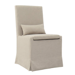 SANDSPUR BEACH DINING CHAIR W/ CASTERS- BRUSHED LINEN